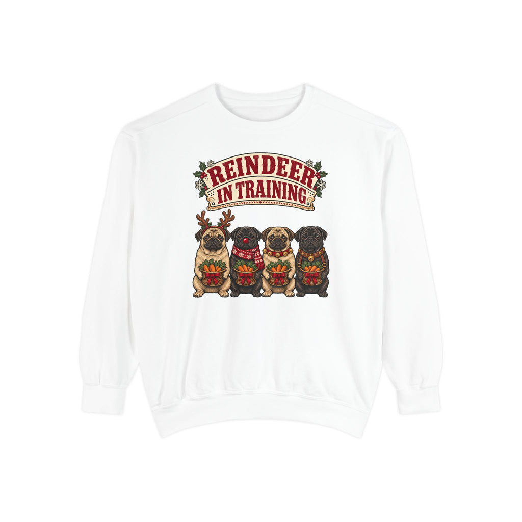 Reindeer in Training Sweatshirt – White
