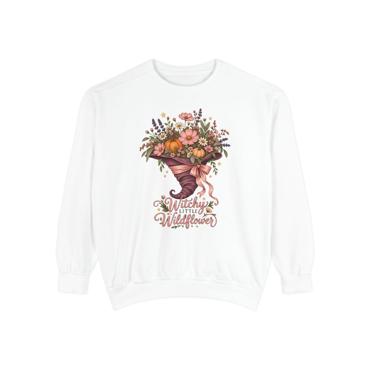 Witchy Little Wildflower Sweatshirt – White