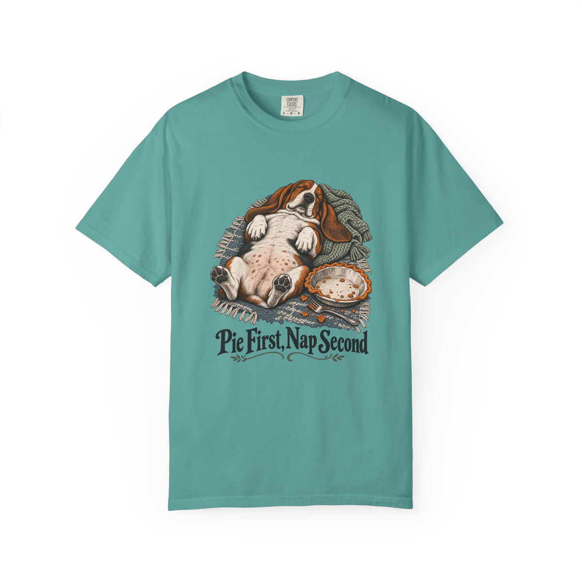 Pie First, Nap Second T-Shirt – Seafoam