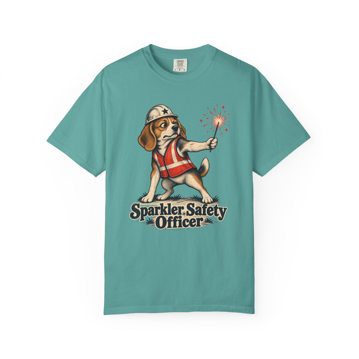 Sparkler Safety Officer T-Shirt – Seafoam