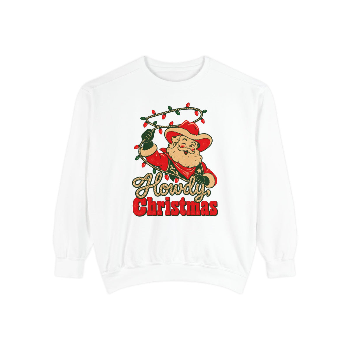 Howdy, Christmas Sweatshirt – White