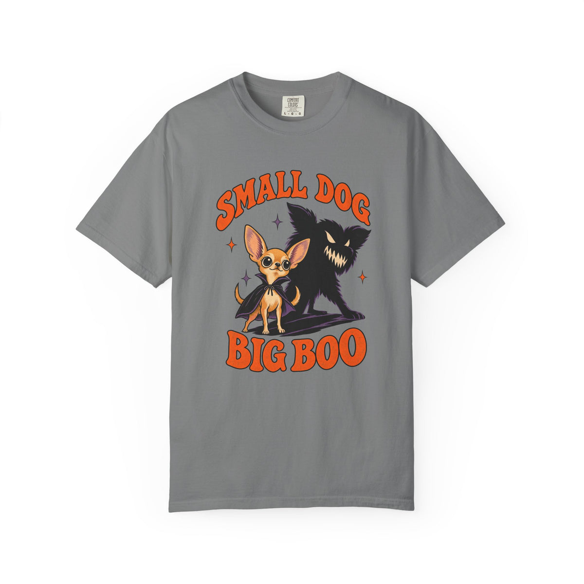 Small Dog, Big Boo T-Shirt – Grey