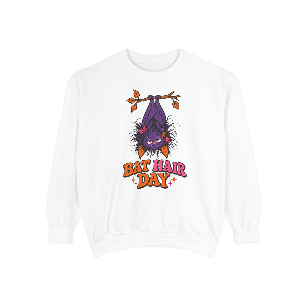 Bat Hair Day Sweatshirt – White