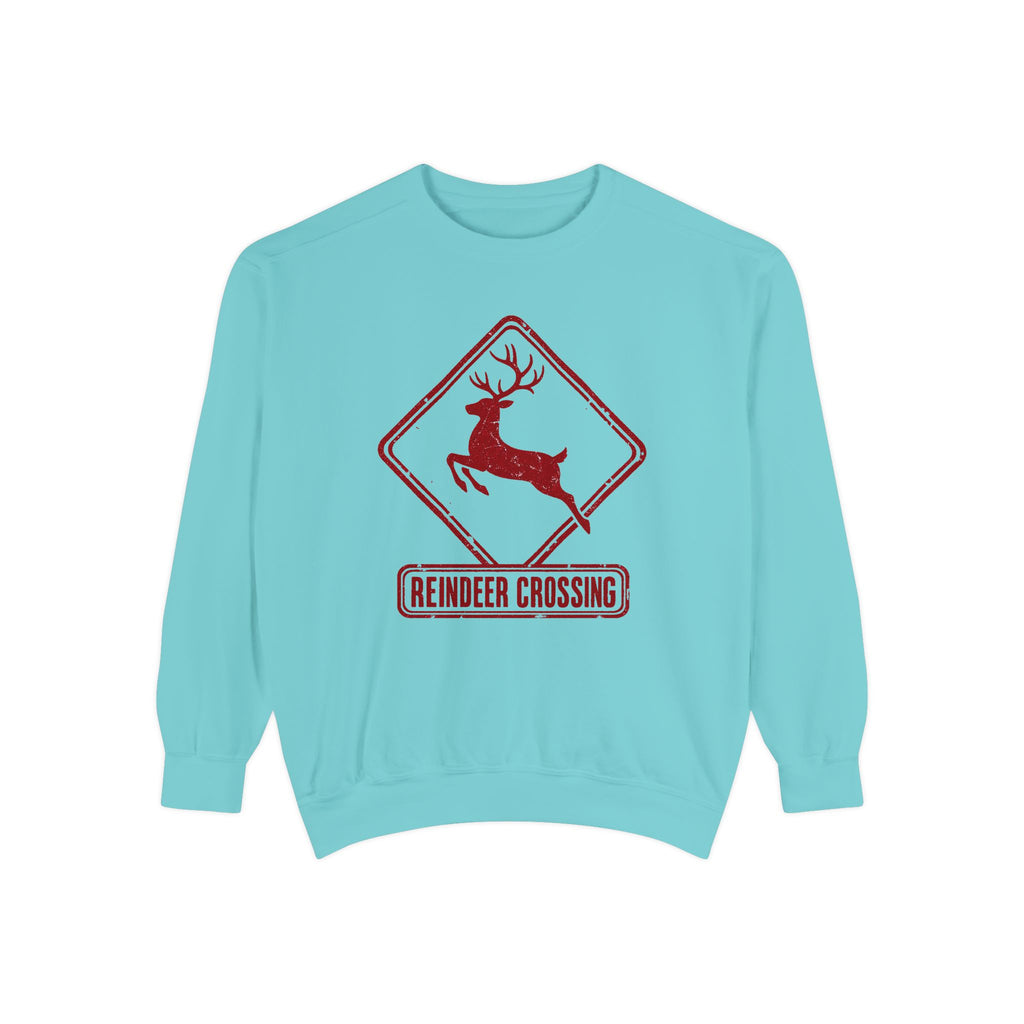 Reindeer Crossing Sweatshirt – Chalky Mint