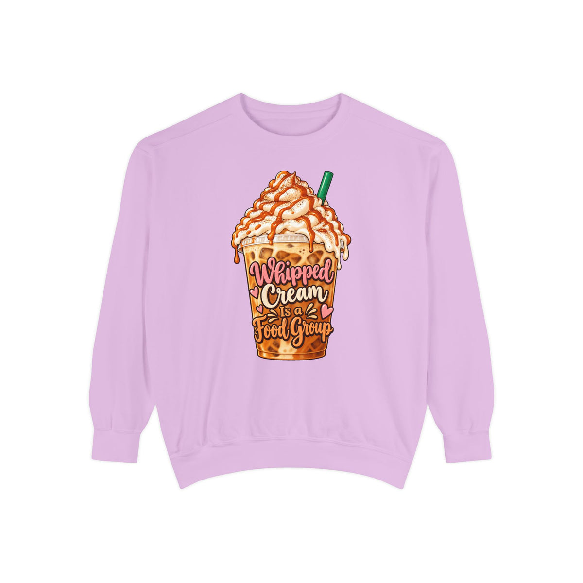 Whipped Cream Is a Food Group Sweatshirt – Orchid