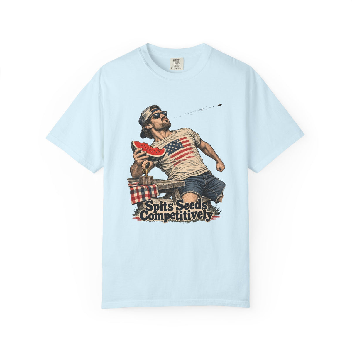 Spits Seeds Competitively T-Shirt – Chambray