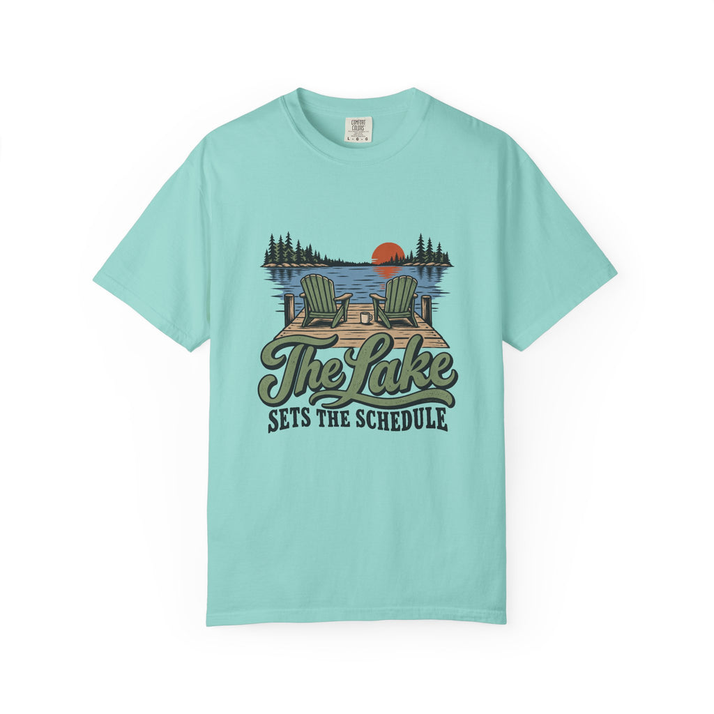 The Lake Sets the Schedule T-Shirt – Chalky Mint