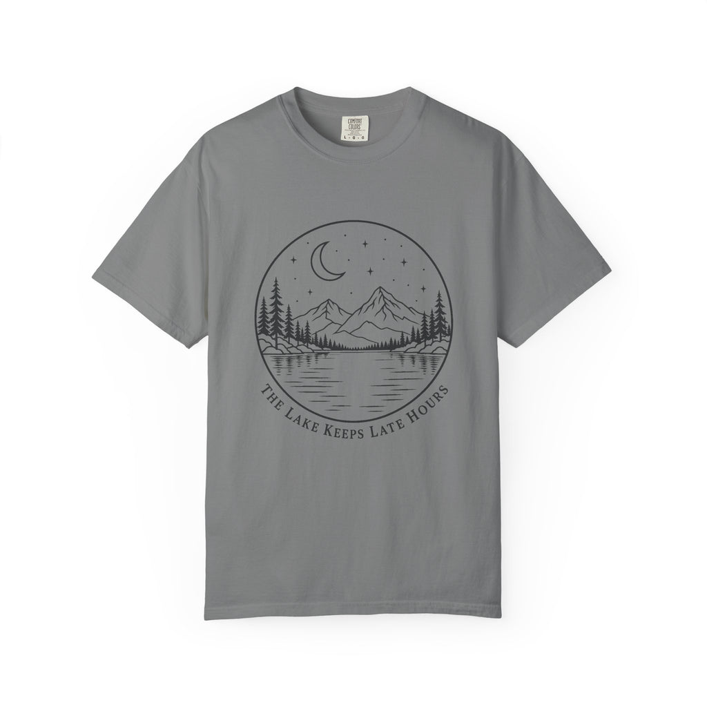 The Lake Keeps Late Hours T-Shirt – Grey