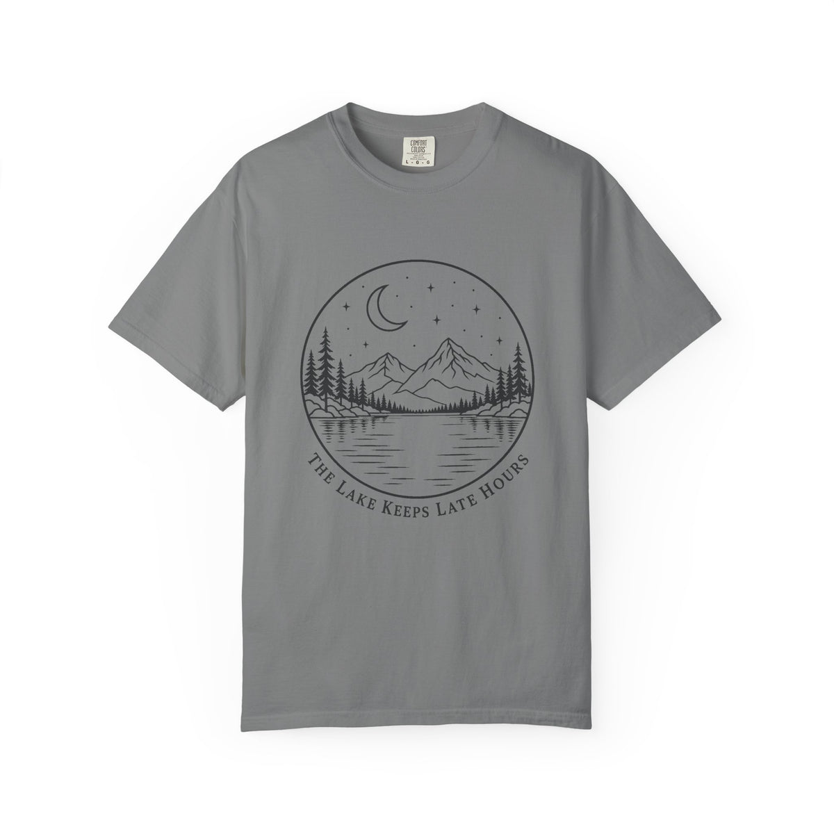 The Lake Keeps Late Hours T-Shirt – Grey