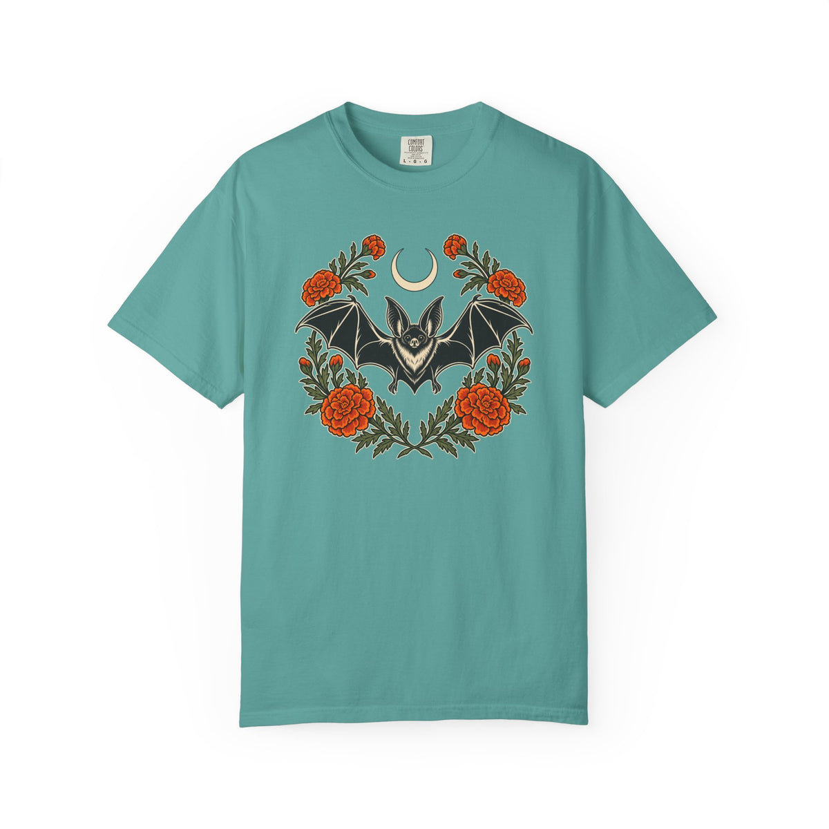 Botanical Bat T-Shirt – Seafoam