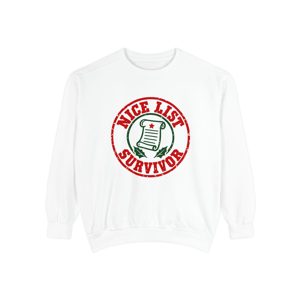 Nice List Survivor Sweatshirt – White