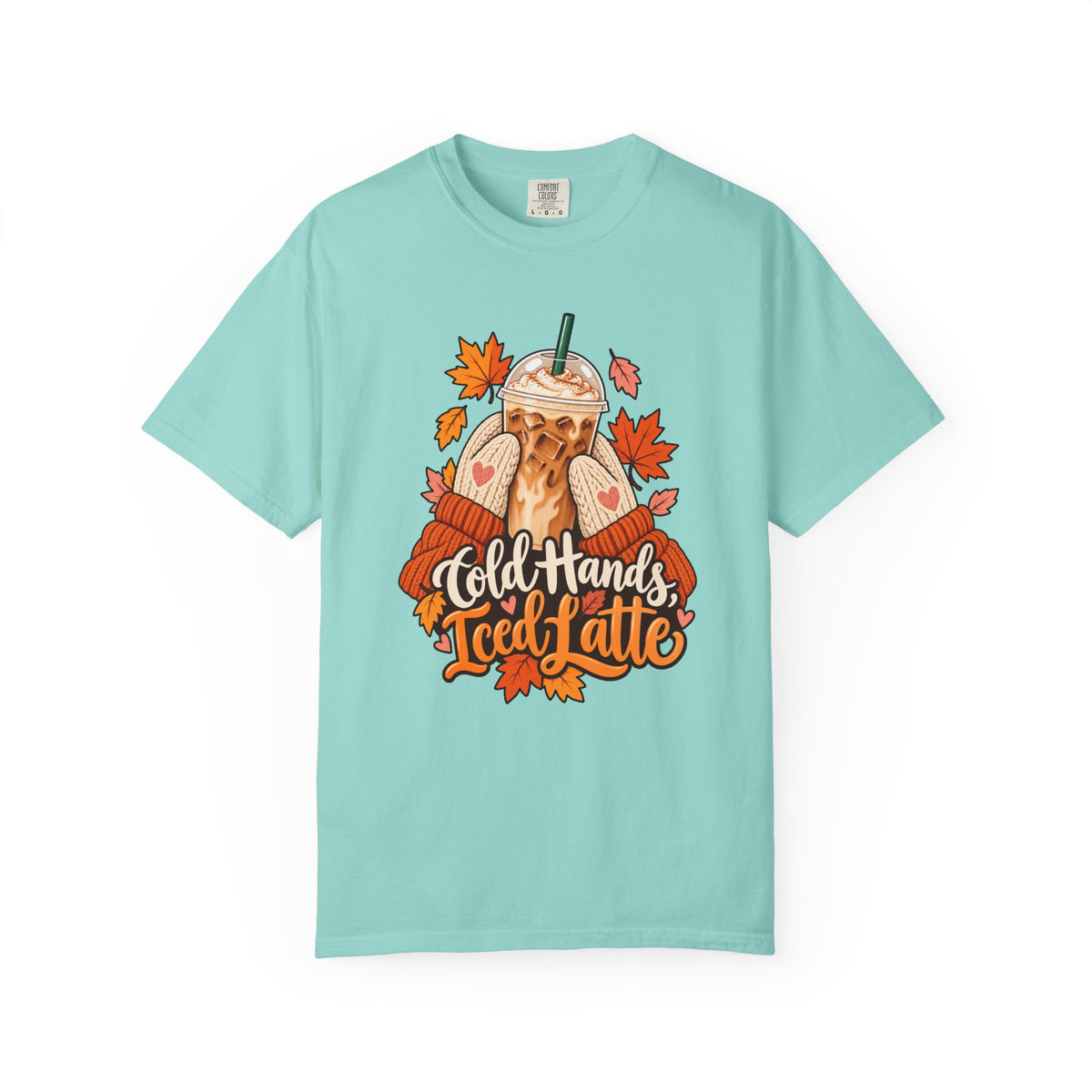 Cold Hands, Iced Latte T-Shirt – Chalky Mint