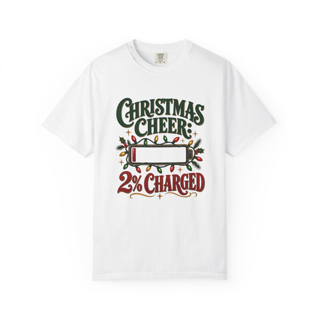 Christmas Cheer: 2% Charged T-Shirt – White