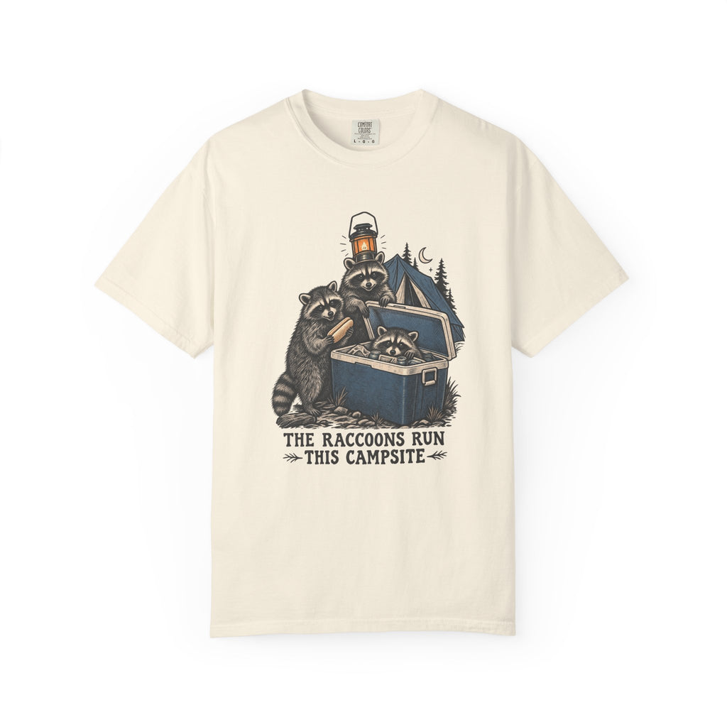 The Raccoons Run This Campsite T-Shirt – Ivory