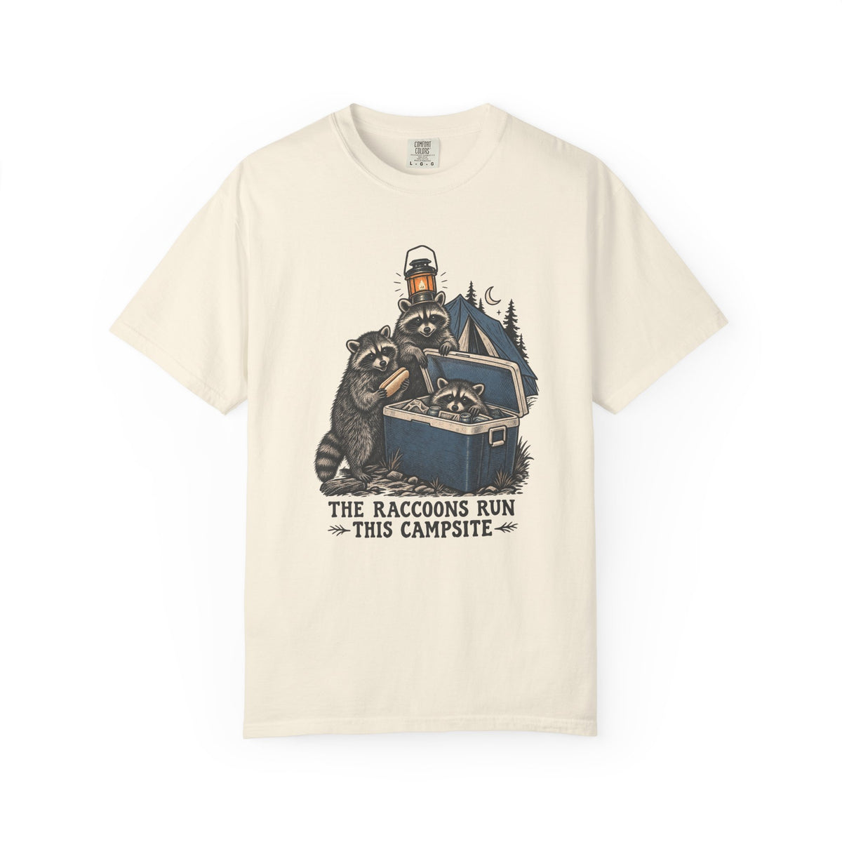 The Raccoons Run This Campsite T-Shirt – Ivory