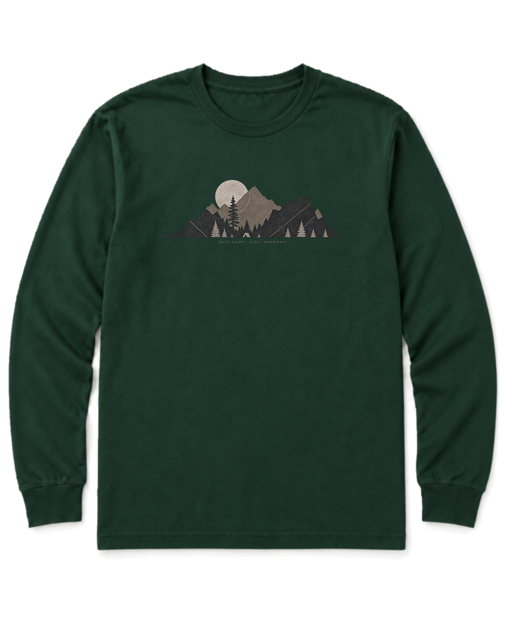 Base Camp Moon Long Sleeve Shirt - Forest Green