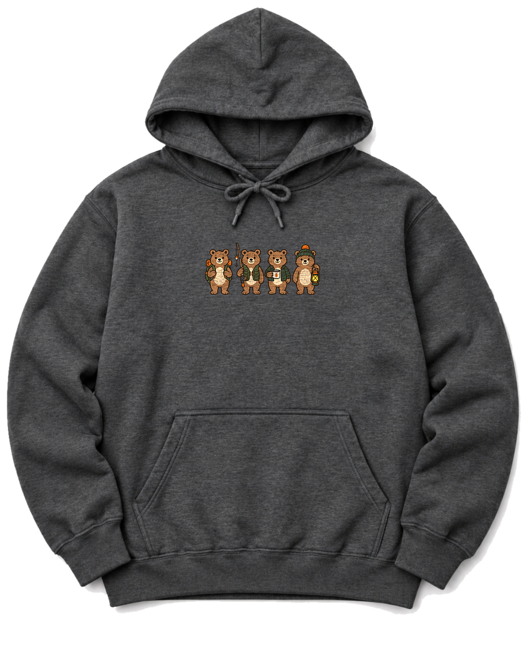 Bear Crew Hoodie - Dark Heather
