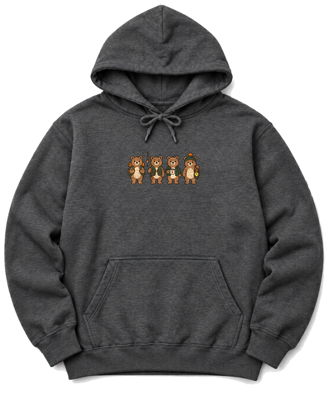Bear Crew Hoodie - Dark Heather