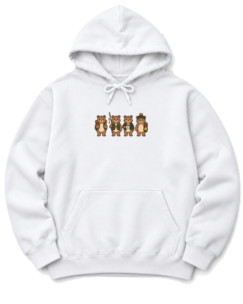 Bear Crew Hoodie - White