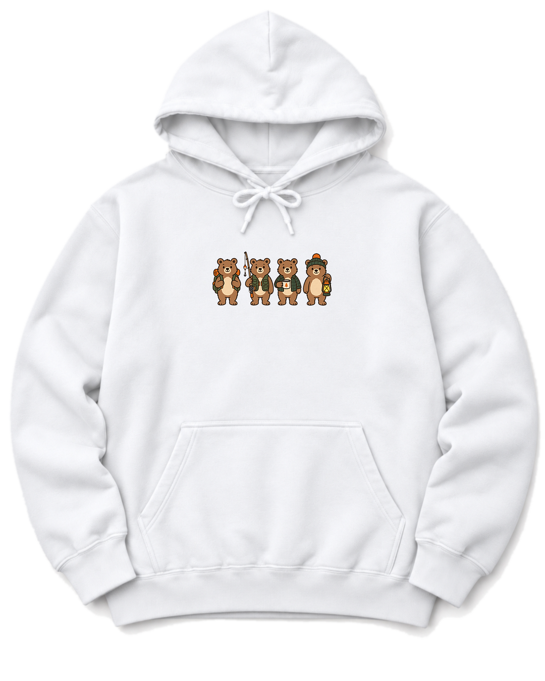 Bear Crew Hoodie - White