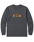 Bear Crew Long Sleeve Shirt - Dark Heather