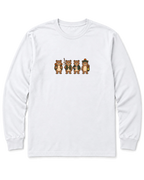 Bear Crew Long Sleeve Shirt - White