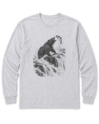 Bear at the Falls Long Sleeve Shirt - Ash