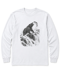 Bear at the Falls Long Sleeve Shirt - White