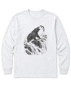 Bear at the Falls Long Sleeve Shirt - White