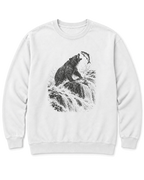 Bear at the Falls Sweatshirt - White
