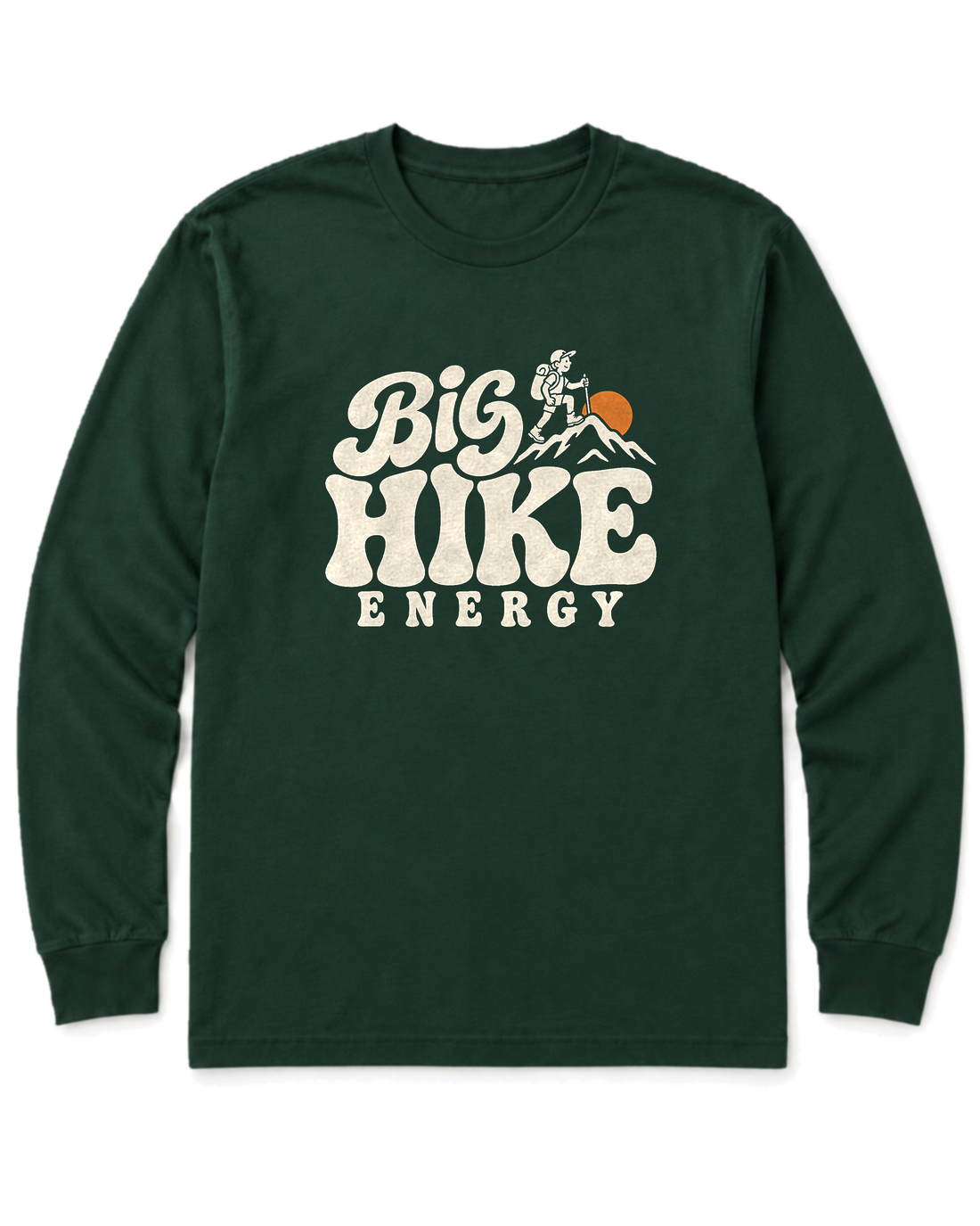 Big Hike Energy Long Sleeve Shirt - Forest Green