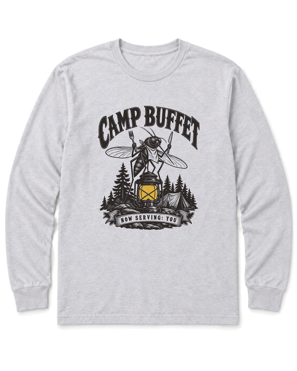 Camp Buffet Long Sleeve Shirt - Ash