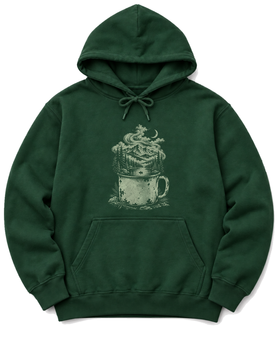 Camp Mug Wilderness Hoodie - Forest Green