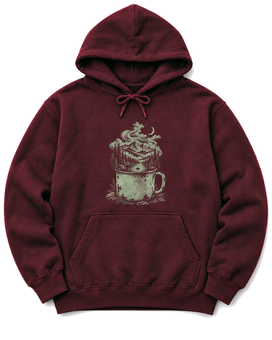 Camp Mug Wilderness Hoodie - Maroon