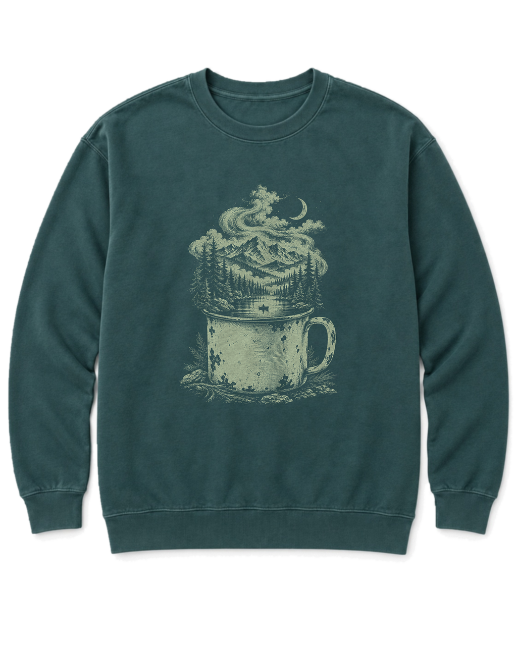 Camp Mug Wilderness Sweatshirt - Blue Spruce
