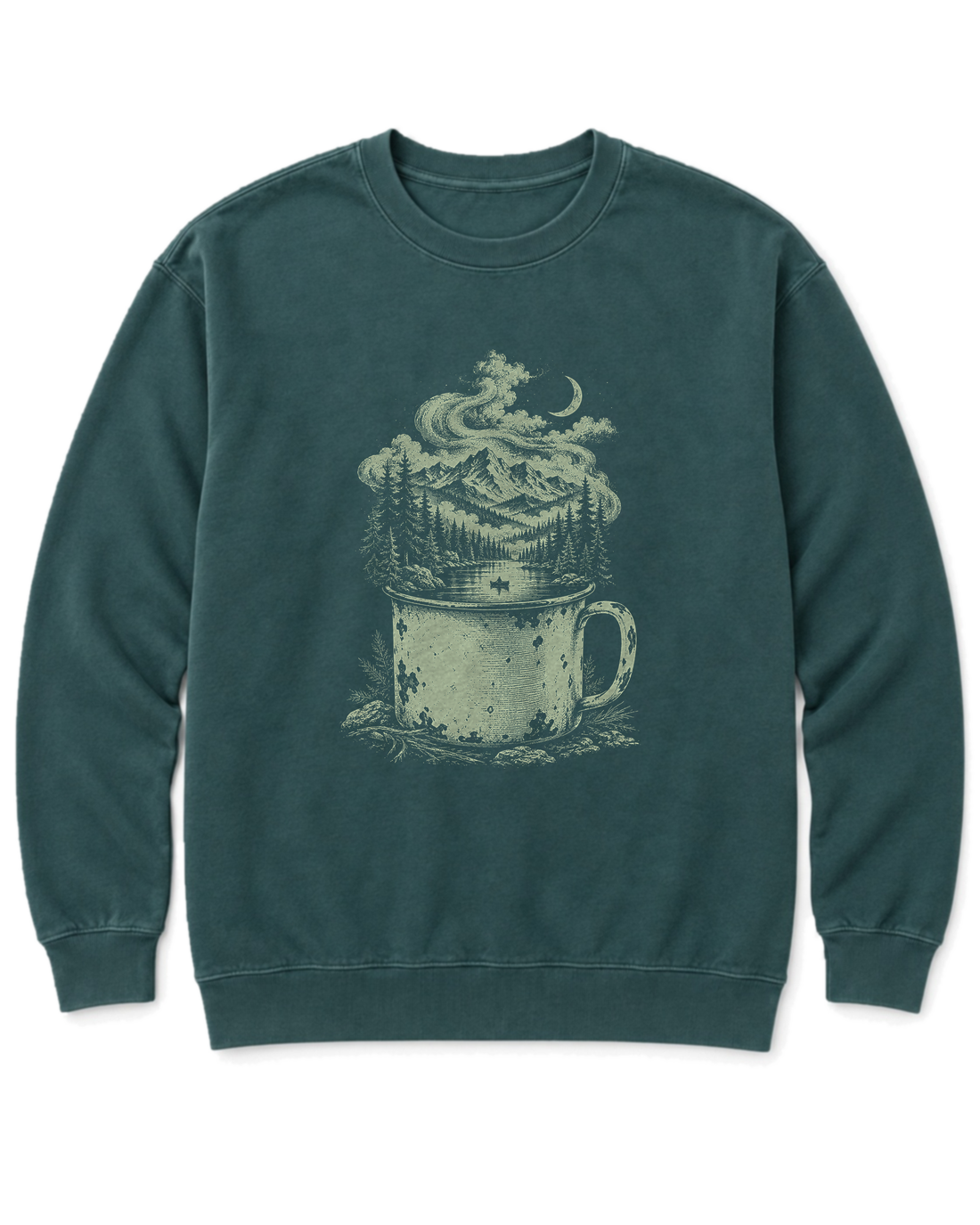 Camp Mug Wilderness Sweatshirt - Blue Spruce
