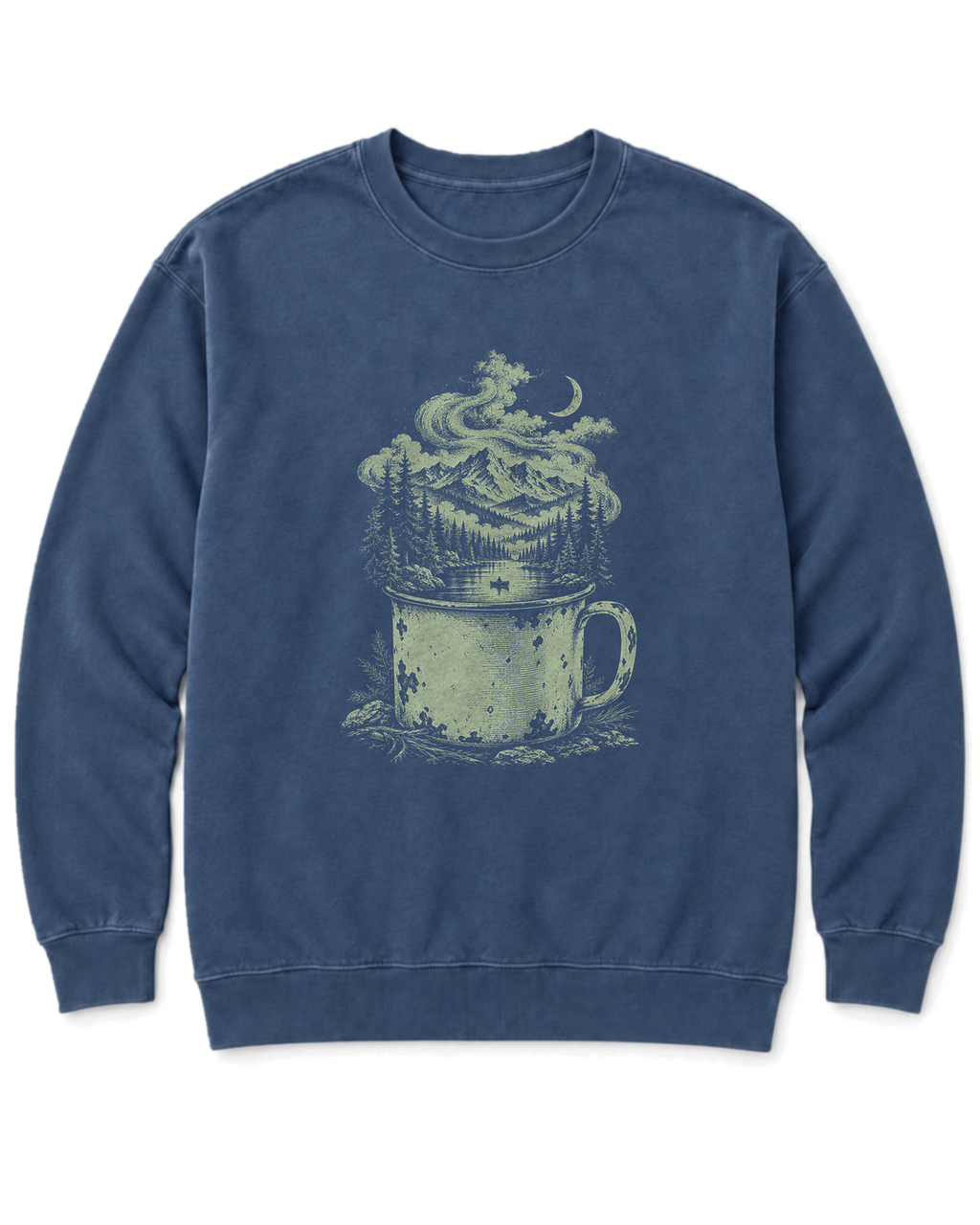 Camp Mug Wilderness Sweatshirt - Denim