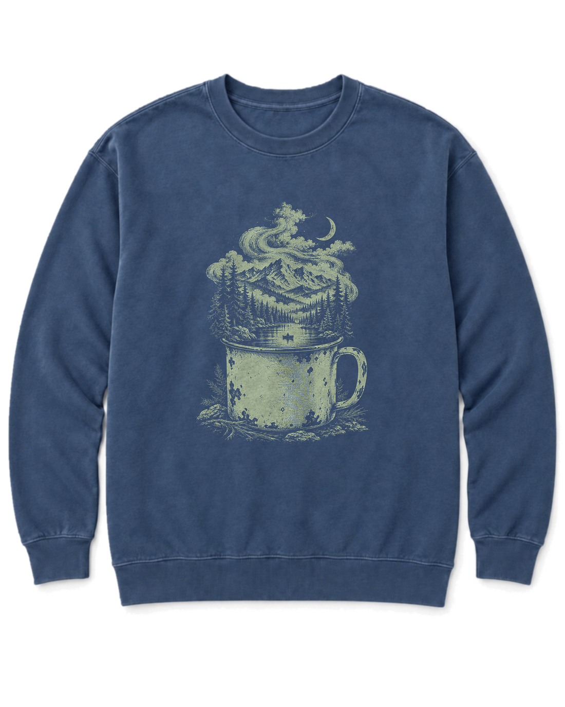 Camp Mug Wilderness Sweatshirt - Denim