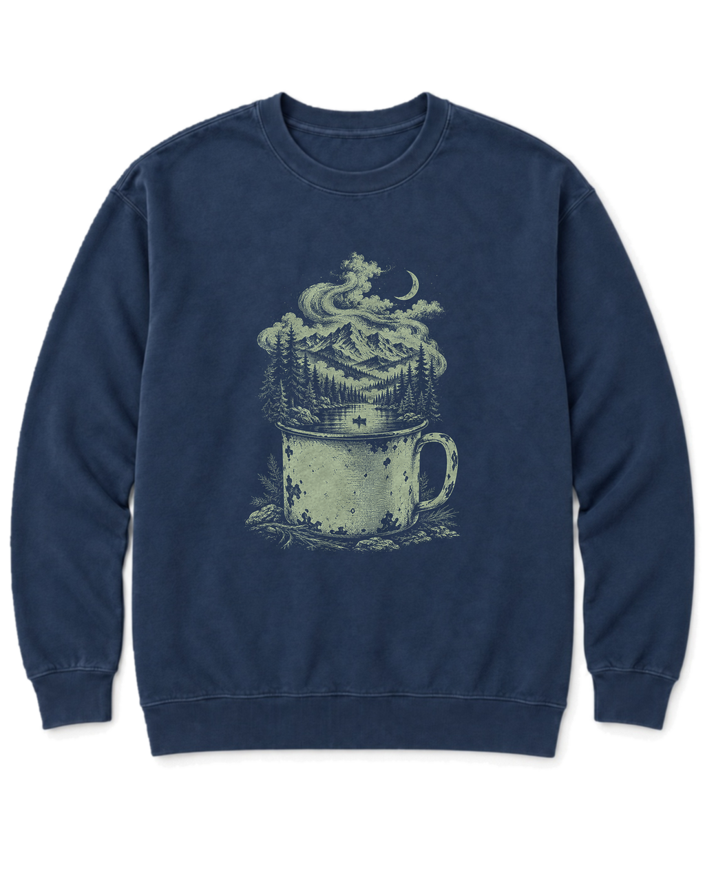 Camp Mug Wilderness Sweatshirt - True Navy