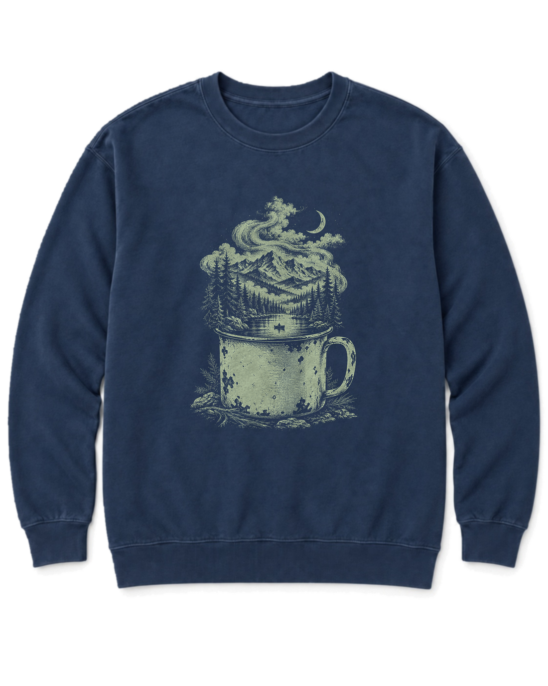 Camp Mug Wilderness Sweatshirt - True Navy
