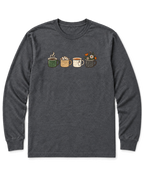 Camp Mugs Long Sleeve Shirt - Dark Heather