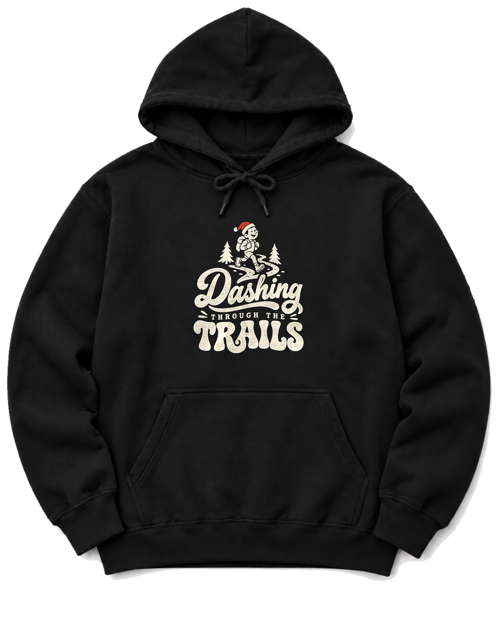 Dashing Through the Trails Hoodie - Black