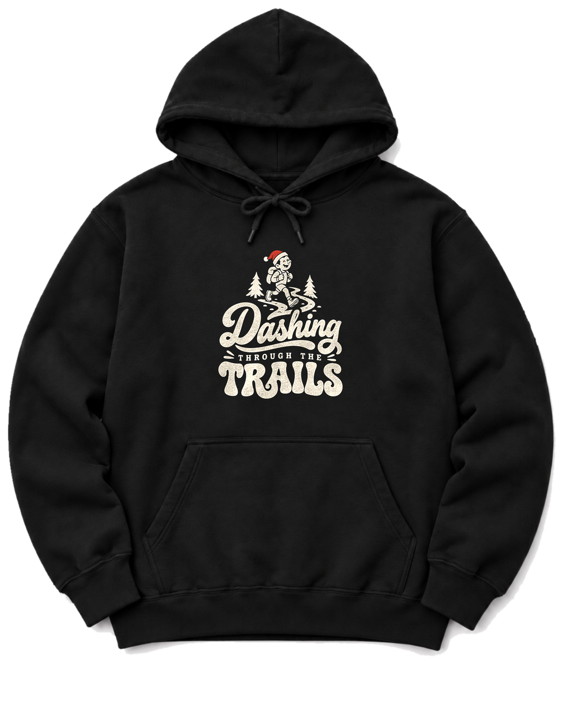 Dashing Through the Trails Hoodie - Black