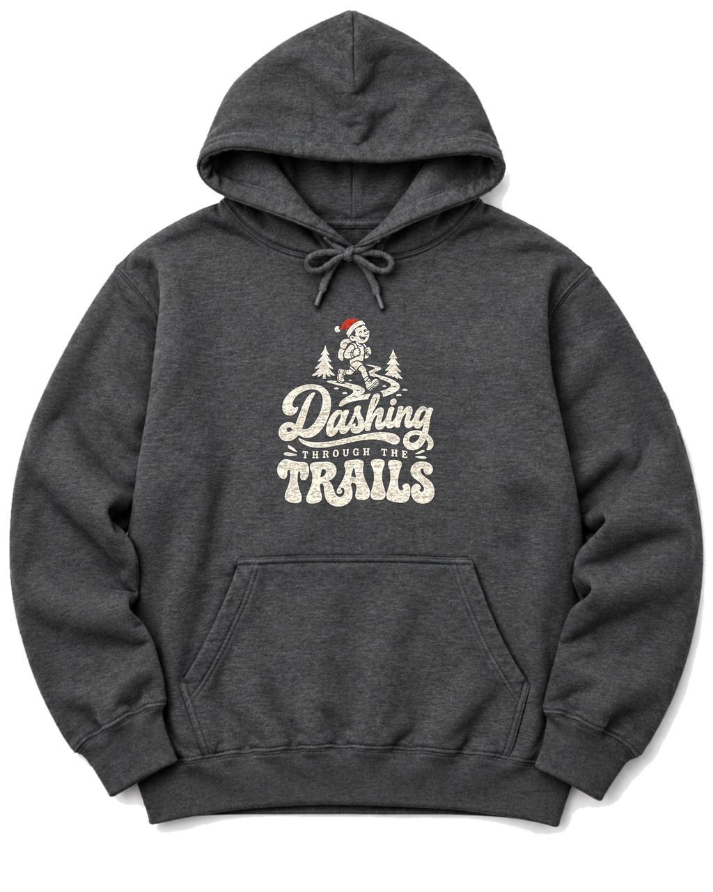 Dashing Through the Trails Hoodie - Dark Heather