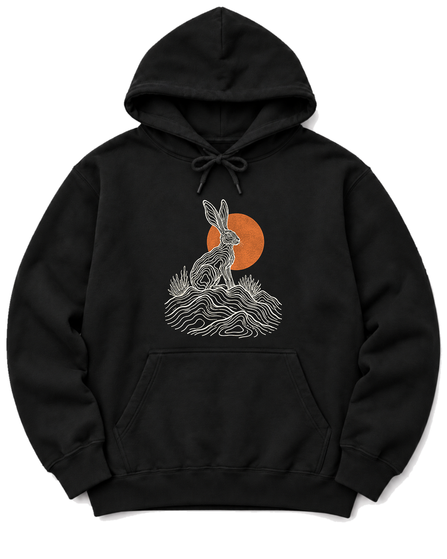 Desert Jackrabbit Hoodie - Black