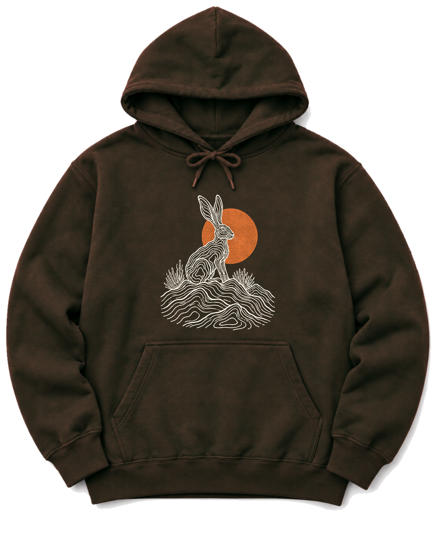 Desert Jackrabbit Hoodie - Dark Chocolate