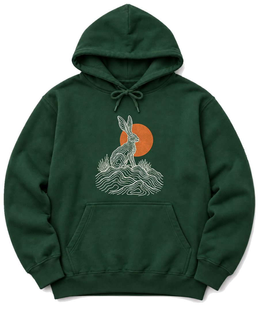 Desert Jackrabbit Hoodie - Forest Green
