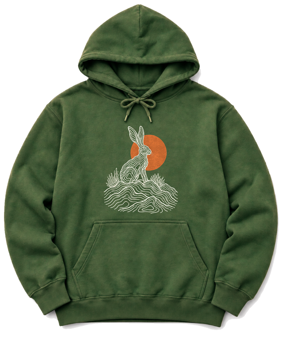 Desert Jackrabbit Hoodie - Military Green