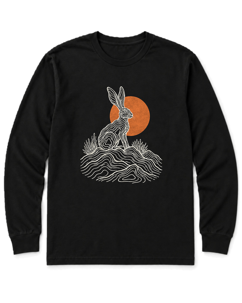 Desert Jackrabbit Long Sleeve Shirt - Black
