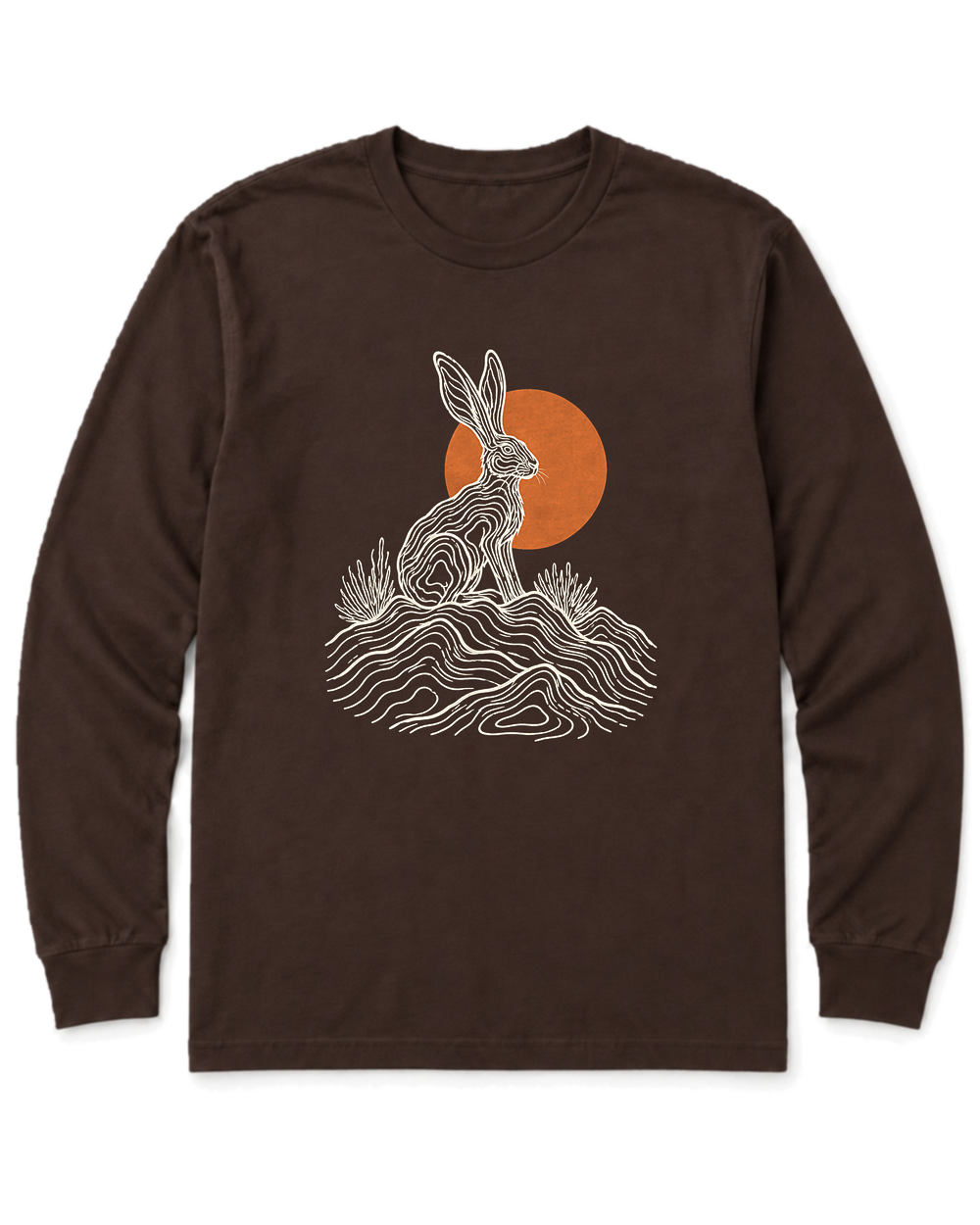 Desert Jackrabbit Long Sleeve Shirt - Dark Chocolate